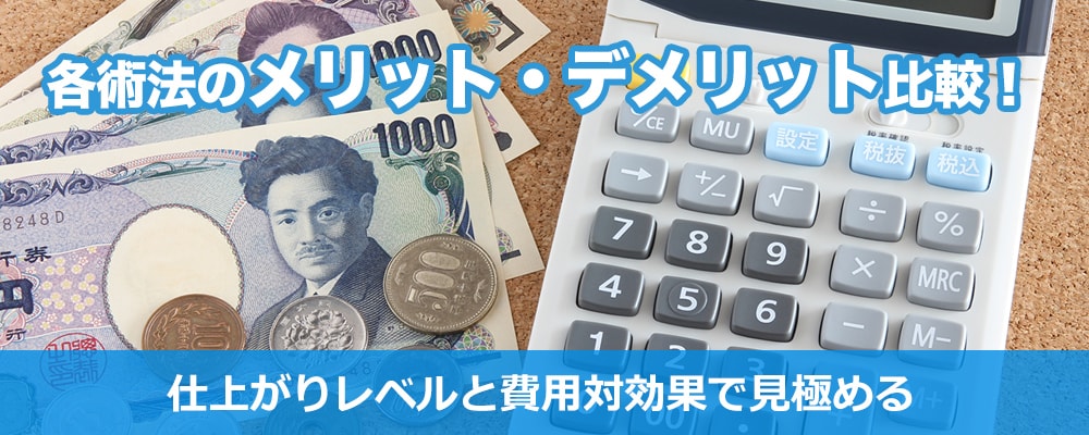 包茎治療の料金を説明する電卓とお金